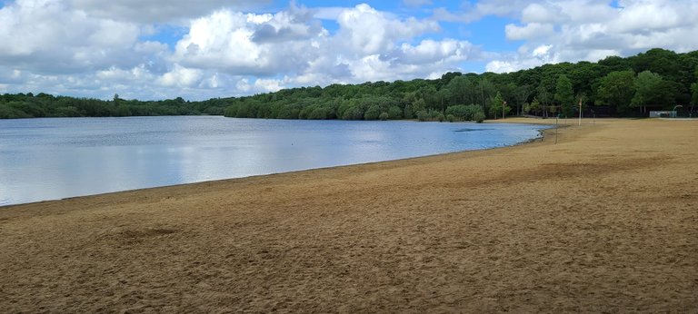 A view of the beach. Did they ship in all this sand?