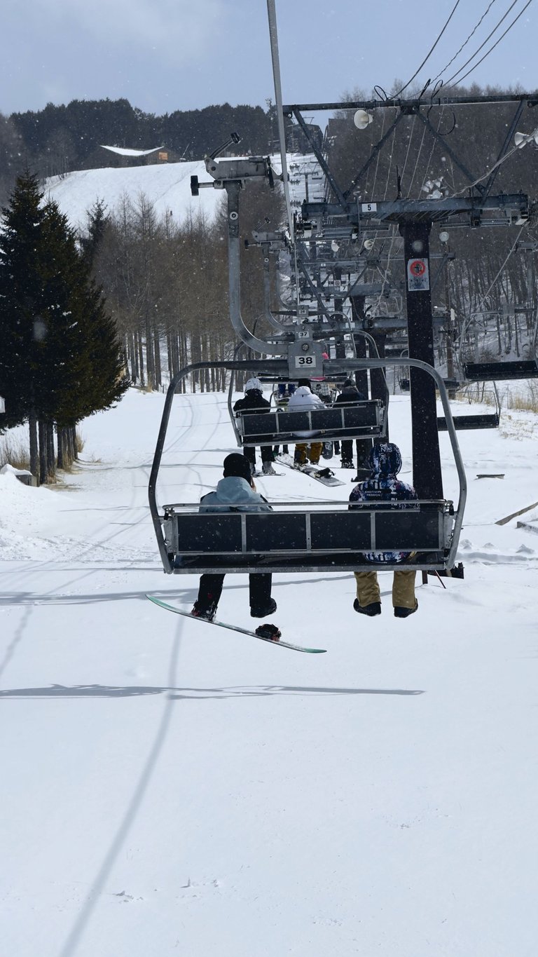 Solo riding the lift