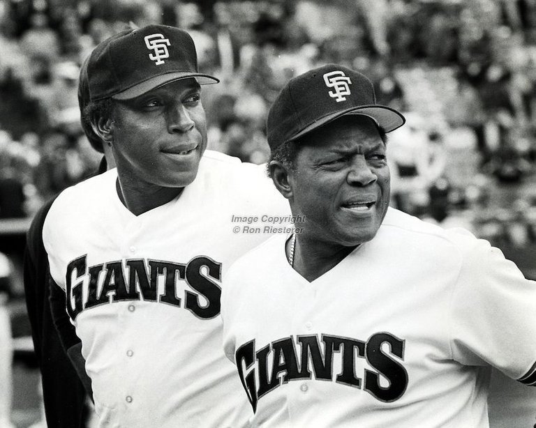 San Francisco Giants sluggers Willie McCovey and Willie Mays_ photo copyright Ron Riesterer.jpeg