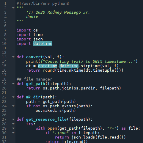 Custom DateTime to Unix Time