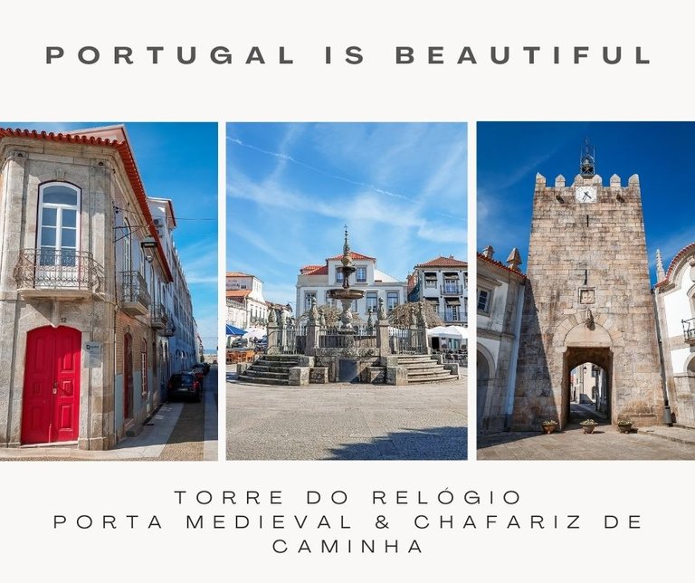Torre do Relógio e Porta Medieval + Chafariz de Caminha.jpg