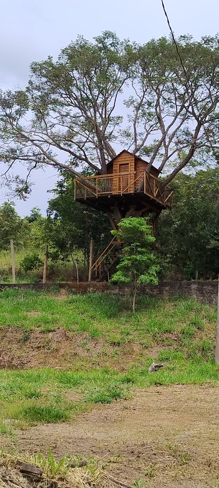 treehouse at the end of one of the streets in the condominium