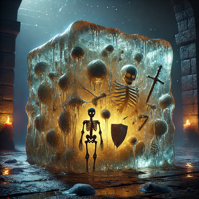 Here is the gelatinous cube, expanded to approximately 2 meters in height! Let me know if you'd like any further adjustments.