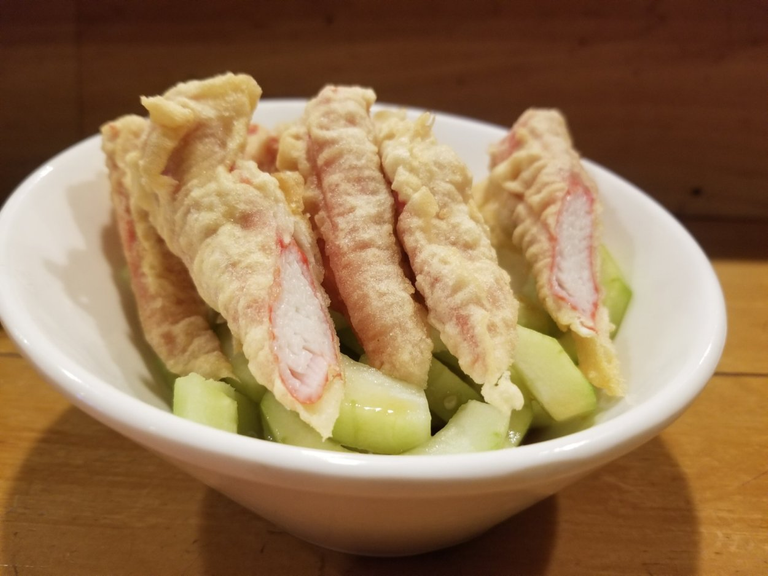 Fried Crab Cucumber "Salad"