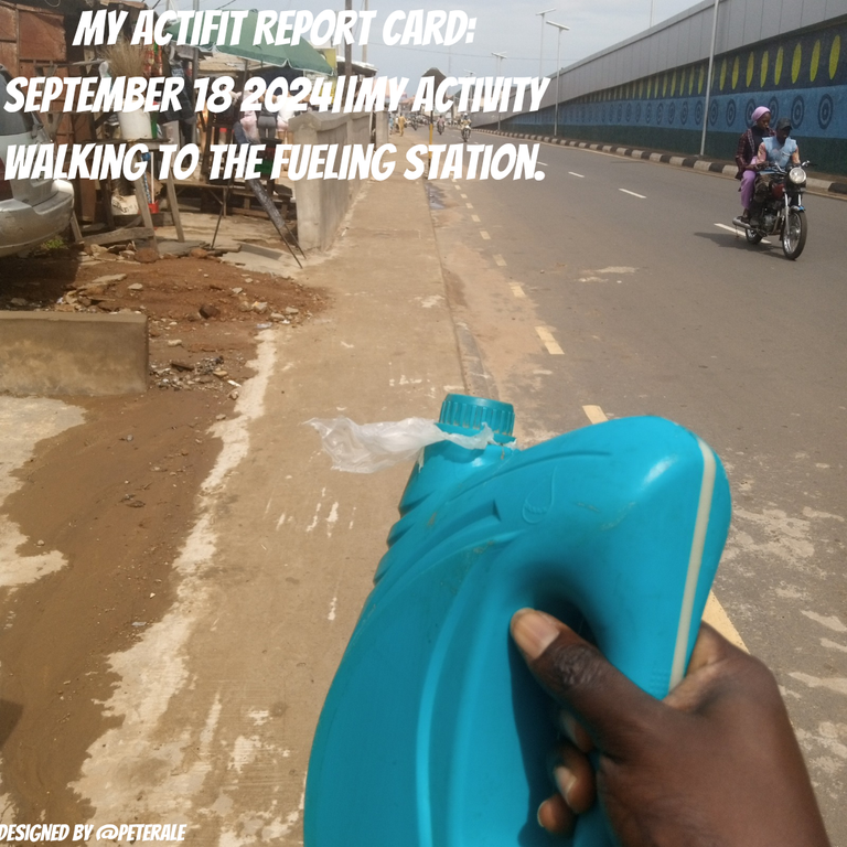 My Actifit Report Card: September 18 2024||My activity walking to the fueling station.