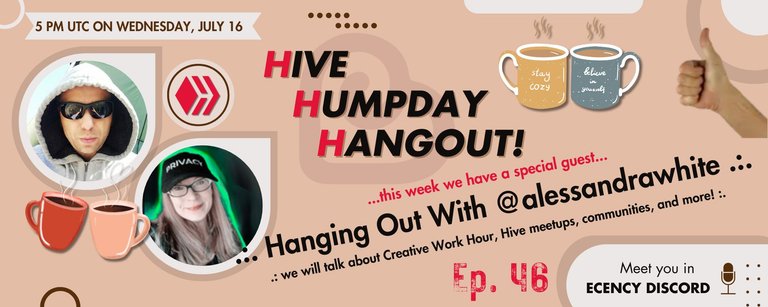 Hanging Out With @AlessandraWhite .:. Hive Humpday Hangout Ep.46 (Wednesday, July 16th, 5 PM UTC)