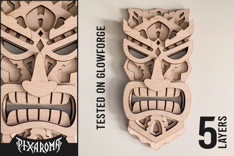 3 Tribal Mask 3D Layered SVG Cut File Preview 3.jpg