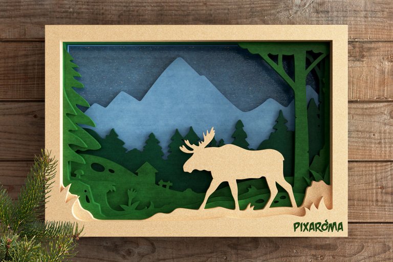 2 Moose 3D Layered SVG Cut File Preview.jpg