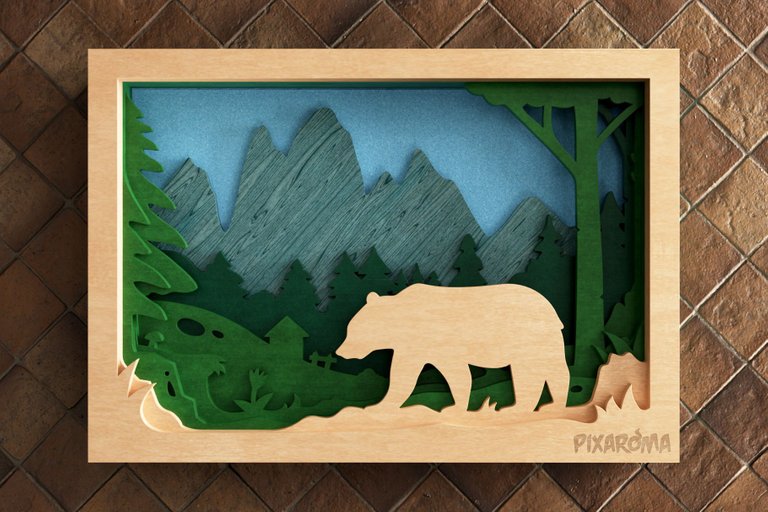 2 Bear 3D Layered SVG Cut File Preview .jpg