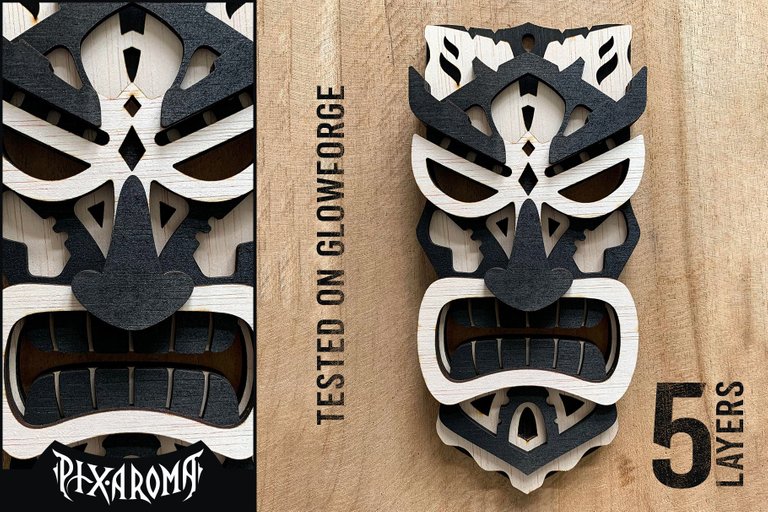 4 Tribal Mask 3D Layered SVG Cut File Preview 5.jpg