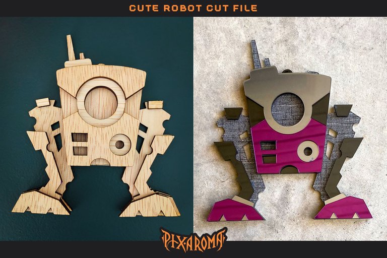 Cute Robots - 3D Layered Laser Cut Files Preview 11.jpg