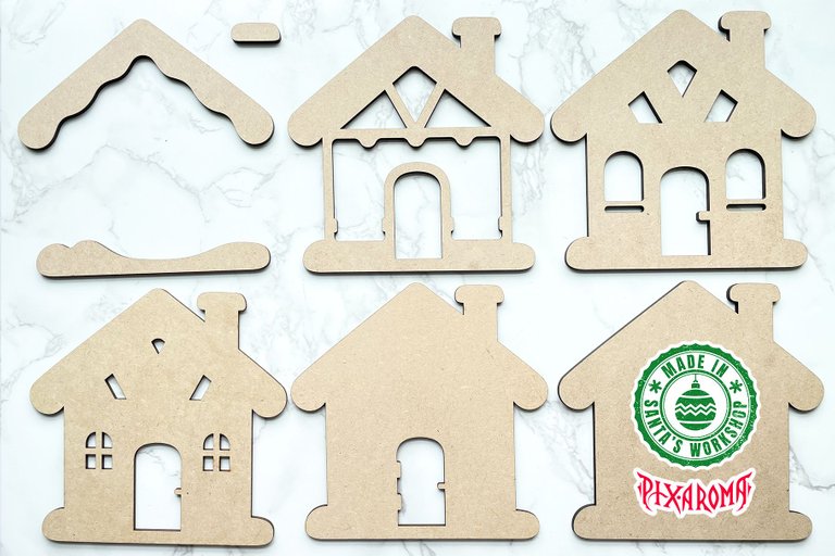 9 Cute Christmas House - 3D Layered Cut File V2 Preview 8.jpg