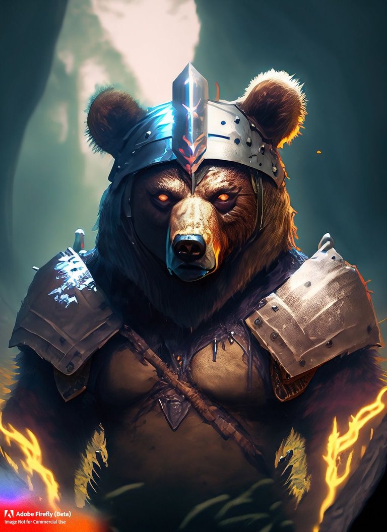 Firefly_Fantasy+bear warrior, with a helmet, cinematic ligth, living in his natural environment_art,oil_paint,concept_art_13733.jpg