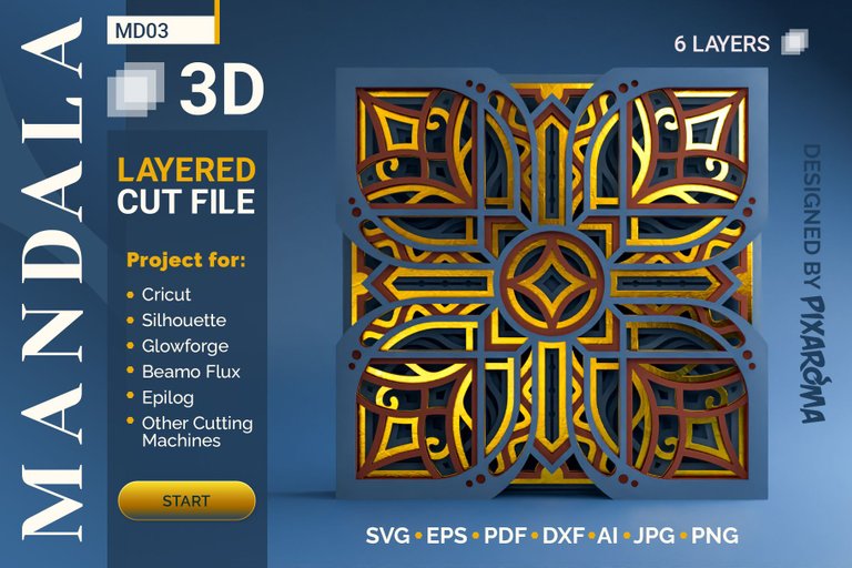 1 Mandala MD03 3D Layered SVG Cut File Preview 1.jpg