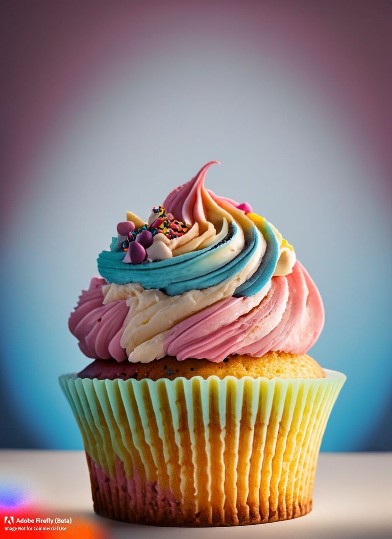 Firefly_A+photo of a cupcake captured with a Zeiss lens and studio lighting, showcasing the intricate deta...s of the dessert. The cupcake sits in the center of the frame, with a smooth, fluffy texture and vibrant frosting on top.  (1).jpg