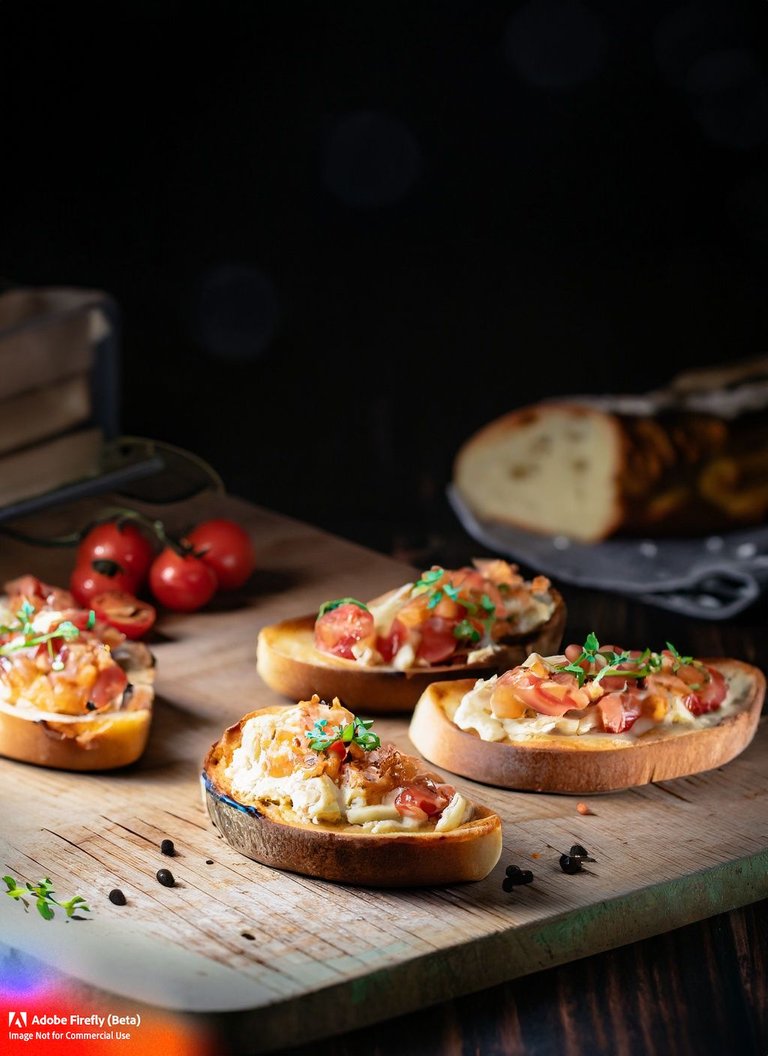 Firefly_Dark+moody photography of bruschettas on a wooden table, still life photo, bokeh, rustic items, co...ght, award winning photo, food photography, dramatic, studio light, black and dark, beautiful food photography_photo,dark, (1).jpg