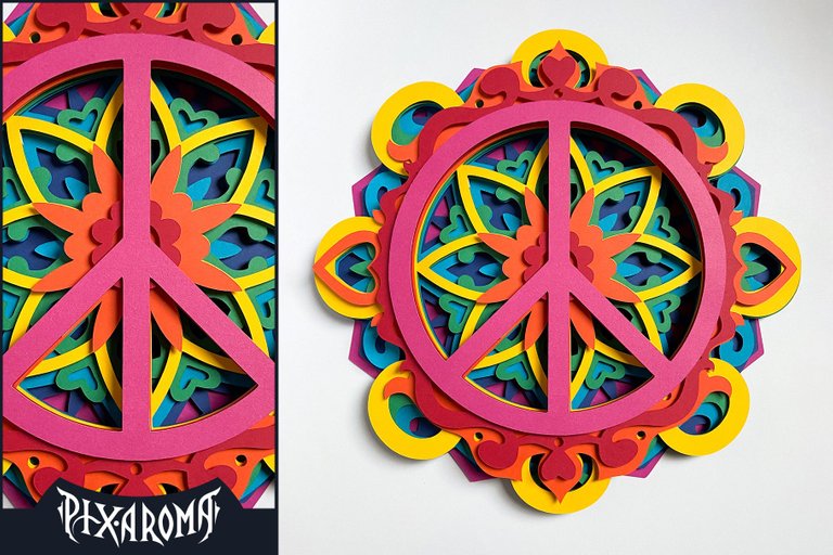 3 Peace Mandala 3D Layered SVG Cut File Preview 2.jpg