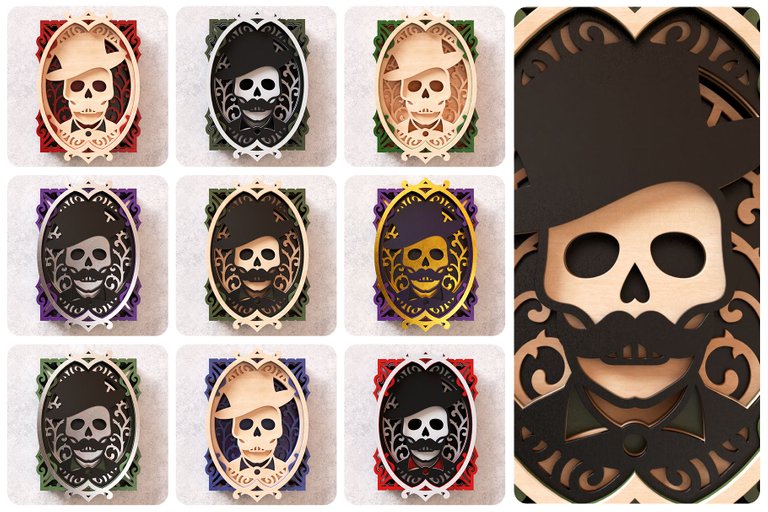 2 Skull Portrait 3D Layered SVG Cut File Preview 2.jpg