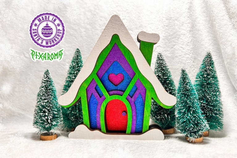 1 Cute Christmas House - 3D Layered Cut File V6 Preview 13.jpg