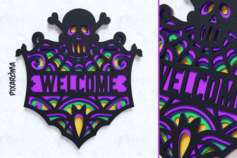3 Halloween Signs 3D Layered SVG Cut File Preview 3.jpg