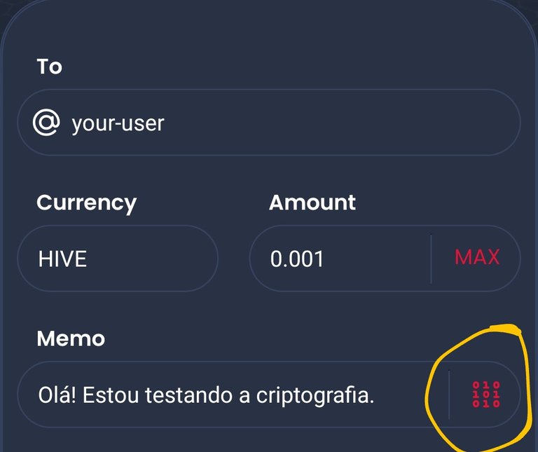 Repare no ícone exibindo 010, clique nele pasta ativar ou desativar a criptografia