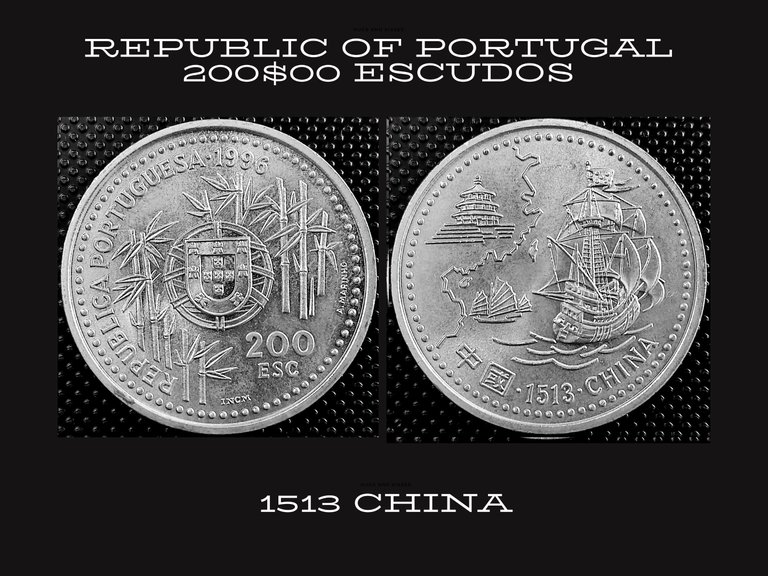 Commemorative Coin: Republic of Portugal - 1513 Portuguese Arrival in China