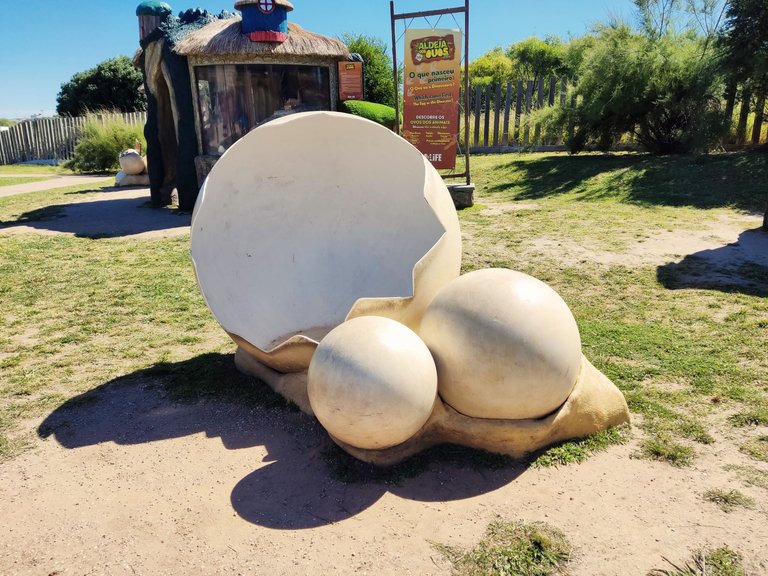 Giant plastic eggs