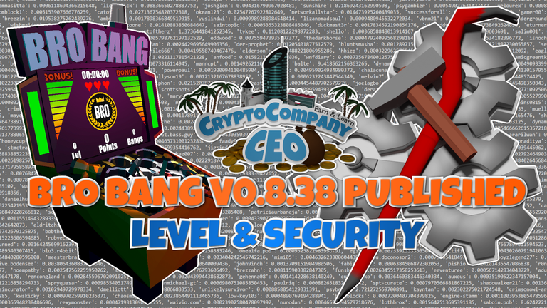 Bugfix & Changes: Bro Bang 0.8.38 | Level Distribution & Security