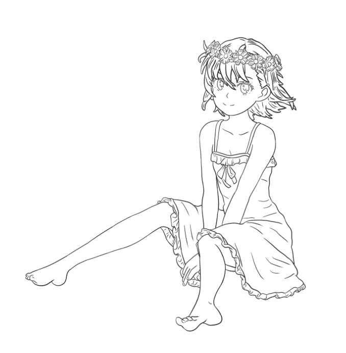 Mikoto Misaka 090524 lineart.PNG