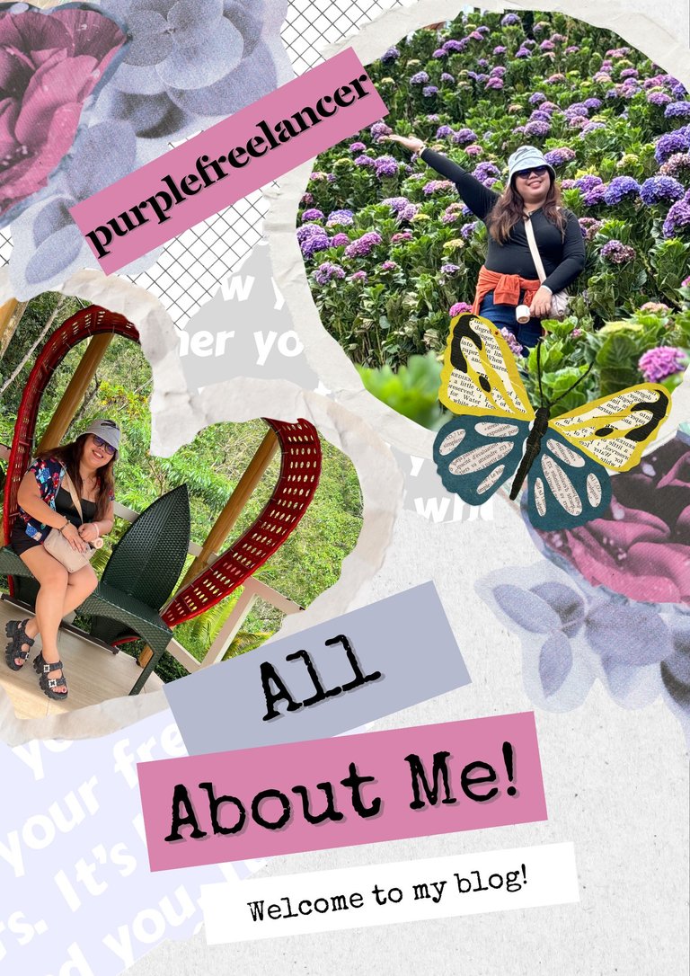 Pink Purple Photo Collage Scrapbook Birthday Greeting Poster.png