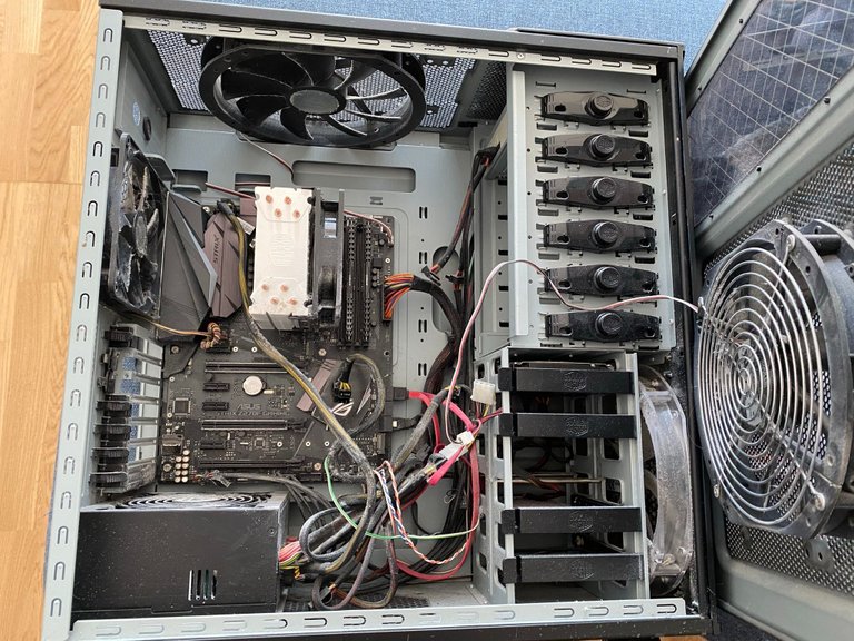 Old case with the GPU removed