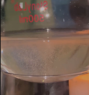 All 3 principles being reunited, Essential Oil+Alcohol+Salts. The Alchemical Wedding