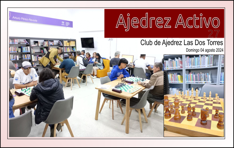 Ajedrez Activo N27. 3er Torneo de Ajedrez en la Biblioteca Participación, Fecodaz para todos, Academia FICM