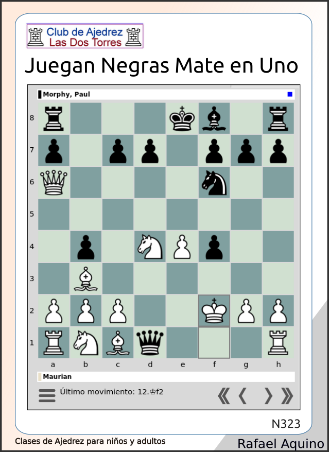 📌 Ejercicio de Mate en Uno N323 - Esquema de Mate
