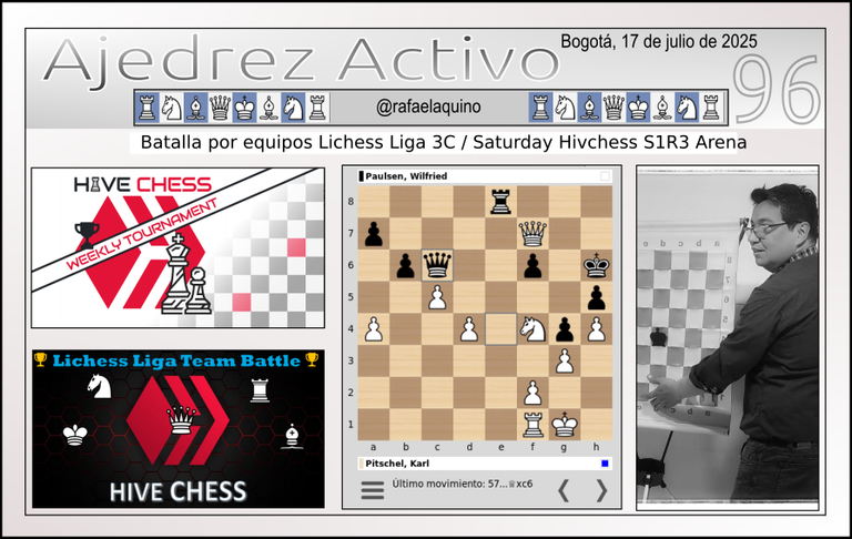 Invitación: Batalla por equipos Lichess Liga 3C y Hivechess Season 1, Round 3