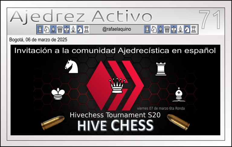 Mañana viernes Hivechess Tournament S20 Ronda 6 - Invitación especial a la comunidad ajedrecística en español