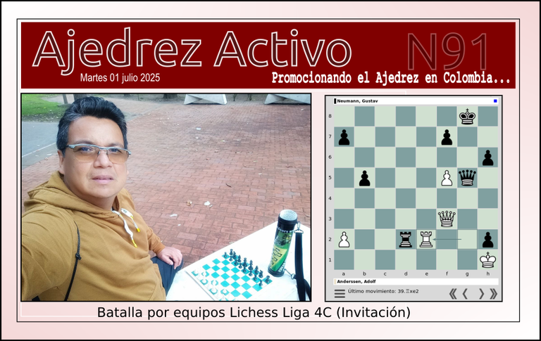 Batalla por equipos Lichess Liga 4C (Invitación) - Ejercicio de mate en uno - Agenda de torneos