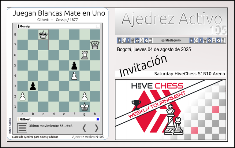 Invitación para la comunidad en español - Torneo: Saturday HiveChess S1R10 Arena