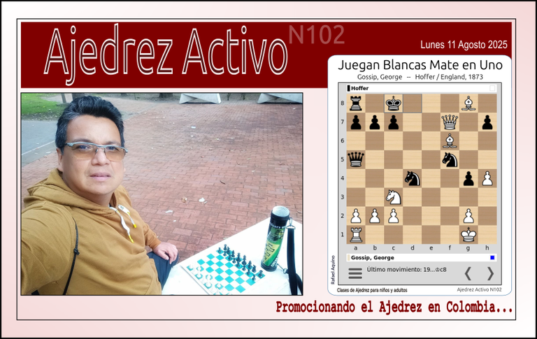 Ajedrez Activo N102 - Agenda de Torneos, Ejercicio de Mate en uno