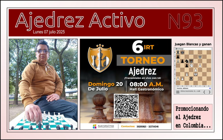 Ajedrez Activo: Agenda de Torneos, Ejercicio de Mate...