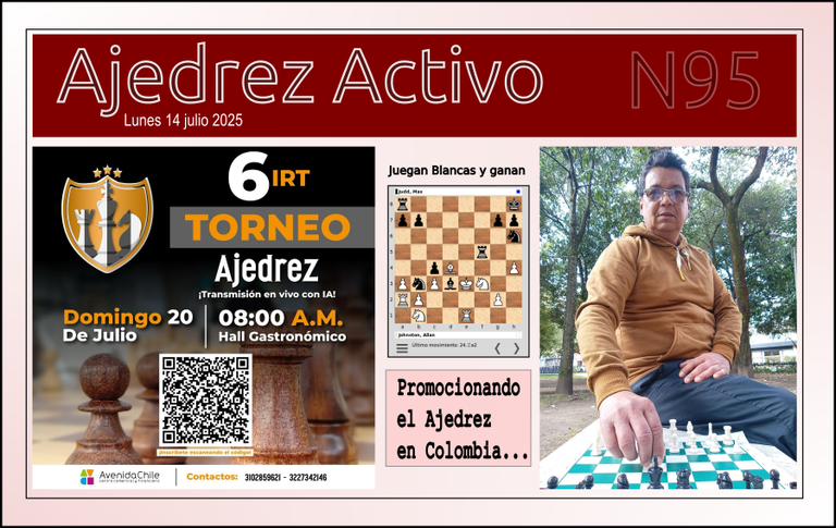 Ajedrez Activo 095: Agenda de Torneos, Ejercicio de Mate...