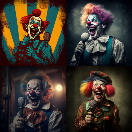 Ragaroot_friendly_clown_man_singing_412230c2-58de-474a-b50c-8eedcd340e6a.png