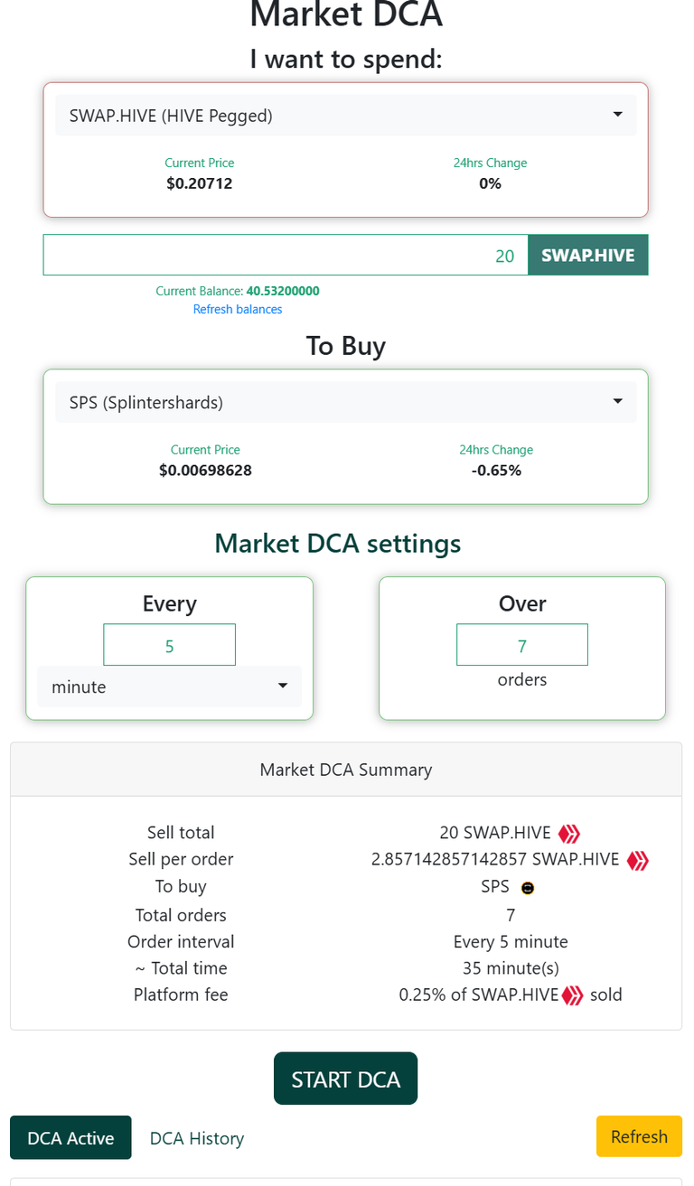 Buying more SPS via Dswap.Trade