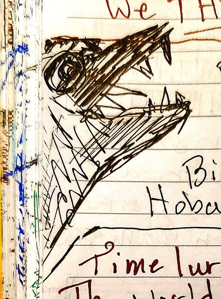 howlin at the notebook.jpg