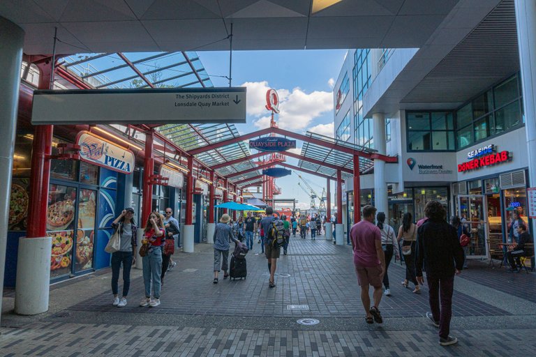 Entering Lonsdale Quay Market Area