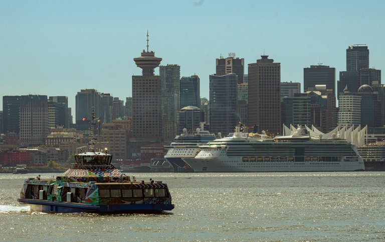 Shot of downtown Vancouver from Waterfront Park North Shore