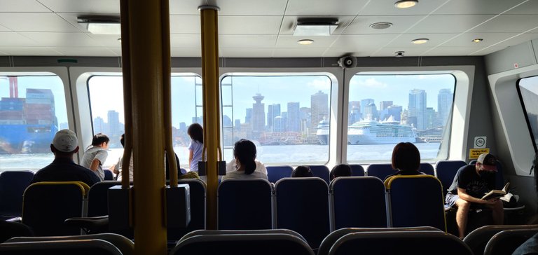 Facing East for the Seabus ride