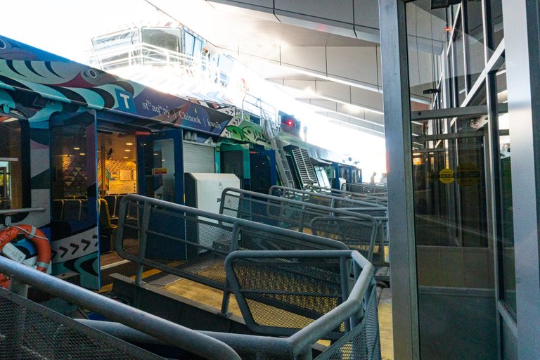 Seabus unload at Waterfront