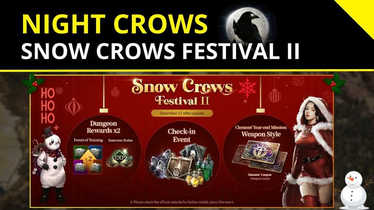 Night Crows 🌒| Snow Crows Festival II - Events & Rewards! [EN/PT]