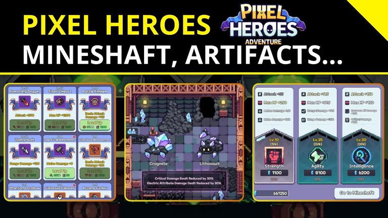 Pixel Heroes - Mineshaft dungeon, artifacts and abilities.jpg